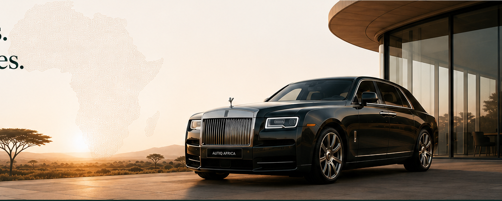 Luxury vehicle outside a dealership in Africa